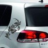 Aufkleber SET Auto Heckscheibe Car Tattoo Style La Familia Pferd Gecko Sprüche Power Blumen Ranke Fee Hexe Faultier Kolben