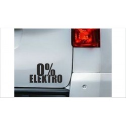 DUB FUN OEM JDM Aufkleber Auto "0% Elektro - fahr Verbrenner" Sticker