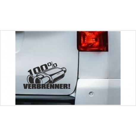 DUB FUN OEM JDM Aufkleber Auto "100% Verbrenner" Benzin Diesel Sticker