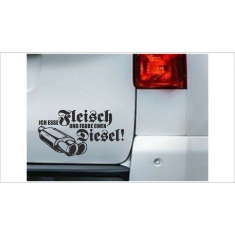 DUB FUN OEM JDM Aufkleber Auto "esse Fleisch - fahr Verbrenner" Diesel Benzin Sticker
