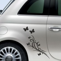 Aufkleber SET Auto Heckscheibe Car Tattoo Style La Familia Pferd Gecko Sprüche Power Blumen Ranke Fee Hexe Faultier Kolben