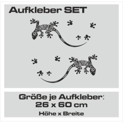 Aufkleber SET Auto Heckscheibe Car Tattoo Style La Familia Pferd Gecko Sprüche Power Blumen Ranke Fee Hexe Faultier Kolben