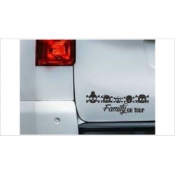 DUB FUN OEM JDM Aufkleber Auto Familie on Tour Totenkopf Skull Sticker
