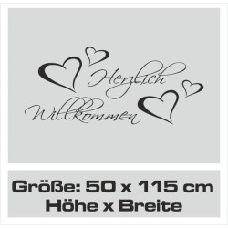 Wandaufkleber Wandtattoo Aufkleber Wand Herzlich Willkommen Schriftzug Tattoo Sprachen Herz Dekor Welcome Zuhause Home Sweet