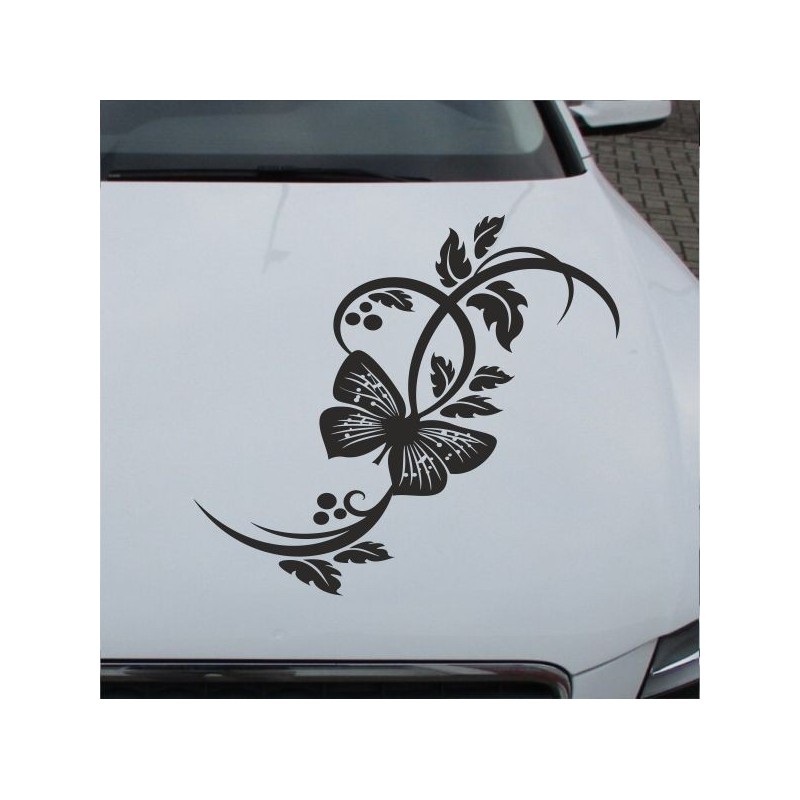 Aufkleber Auto Motorhaube Car Style Tuning Drache Tribal Dekor Rosen Blumen Schmetteringe Tattoo´s Fun Comic Flower Tiere