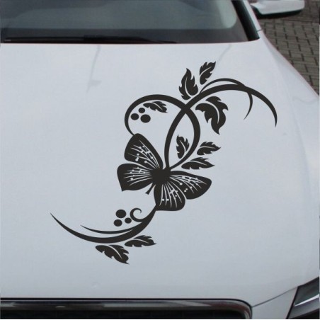 Aufkleber Auto Motorhaube Car Style Tuning Drache Tribal Dekor Rosen Blumen Schmetteringe Tattoo´s Fun Comic Flower Tiere