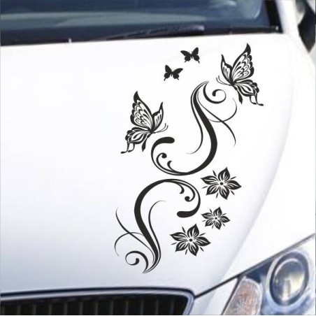 Aufkleber Auto Motorhaube Car Style Tuning Drache Tribal Dekor Rosen Blumen Schmetteringe Tattoo´s Fun Comic Flower Tiere