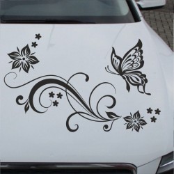 Aufkleber Auto Motorhaube Car Style Tuning Drache Tribal Dekor Rosen Blumen Schmetteringe Tattoo´s Fun Comic Flower Tiere