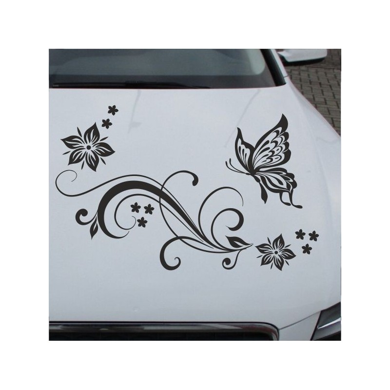 Aufkleber Auto Motorhaube Car Style Tuning Drache Tribal Dekor Rosen Blumen Schmetteringe Tattoo´s Fun Comic Flower Tiere