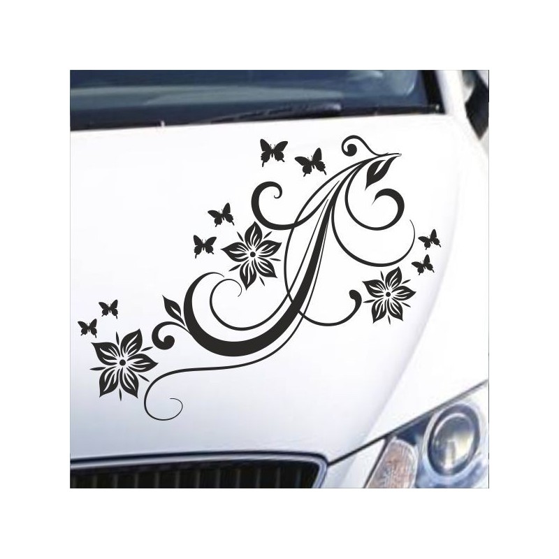 Aufkleber Auto Motorhaube Car Style Tuning Drache Tribal Dekor Rosen Blumen Schmetteringe Tattoo´s Fun Comic Flower Tiere