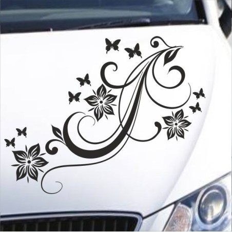 Aufkleber Auto Motorhaube Car Style Tuning Drache Tribal Dekor Rosen Blumen Schmetteringe Tattoo´s Fun Comic Flower Tiere