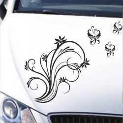 Aufkleber Auto Motorhaube Car Style Tuning Drache Tribal Dekor Rosen Blumen Schmetteringe Tattoo´s Fun Comic Flower Tiere