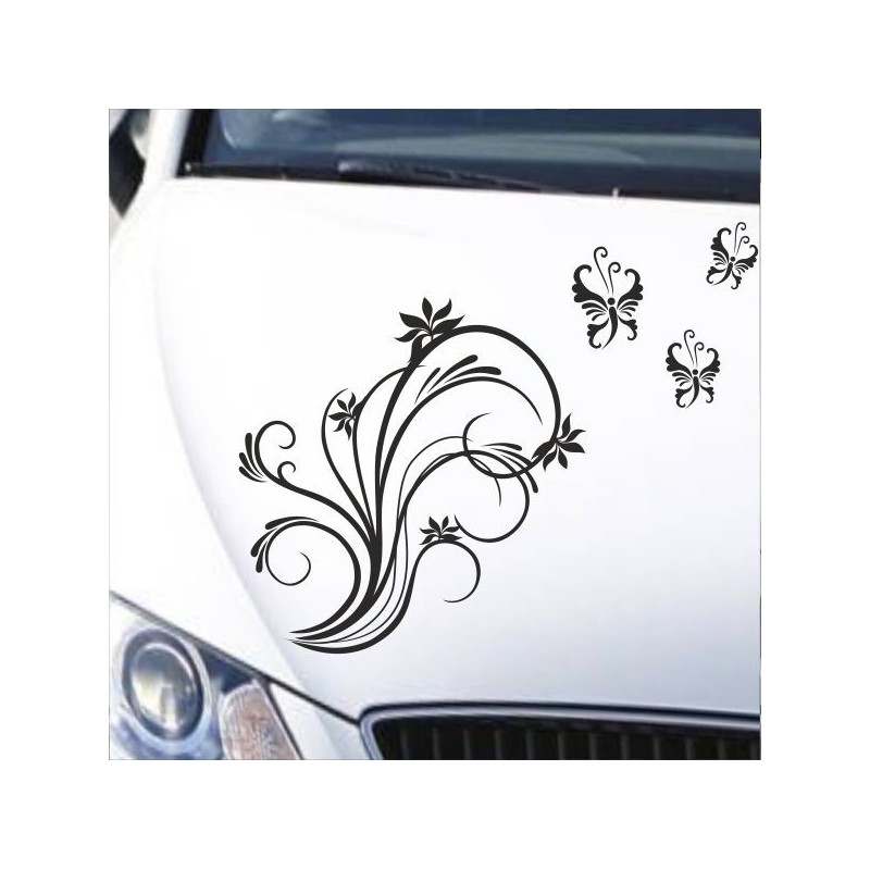 Aufkleber Auto Motorhaube Car Style Tuning Drache Tribal Dekor Rosen Blumen Schmetteringe Tattoo´s Fun Comic Flower Tiere