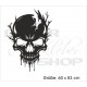 Punisher Wandtattoo Wand Aufkleber Totenkopf Schädel Böse Death Skull Serious