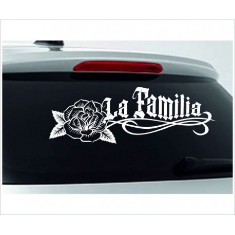 La Familia Familie Family Dekor Tattoo Aufkleber Auto Glas Lack Autoaufkleber