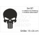 Punisher Aufkleber Auto SET 2 Stück Totenkopf Schädel Böse Death Skull TOT