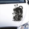 Aufkleber Auto Motorhaube Car Style Tuning Drache Tribal Dekor Rosen Blumen Schmetteringe Tattoo´s Fun Comic Flower Tiere