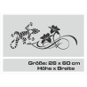 Aufkleber Auto Heckscheibe Car Tattoo Style La Familia Pferd Pferde Gecko Sprüche Power Blumen Ranke Fee Hexe Faultier Kolben