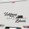 Wohnmobil Aufkleber Camper Unterwegs und doch Zuhause Reise Herzschlag Wohnwagen Camping  WOMO 16