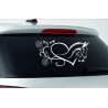 Aufleber Auto Pferd Fohlen Stute Hengst Hufeisen Glück Spruch Dekor Stall Pferdehof Reiten Sport Familie Ponny Kinder