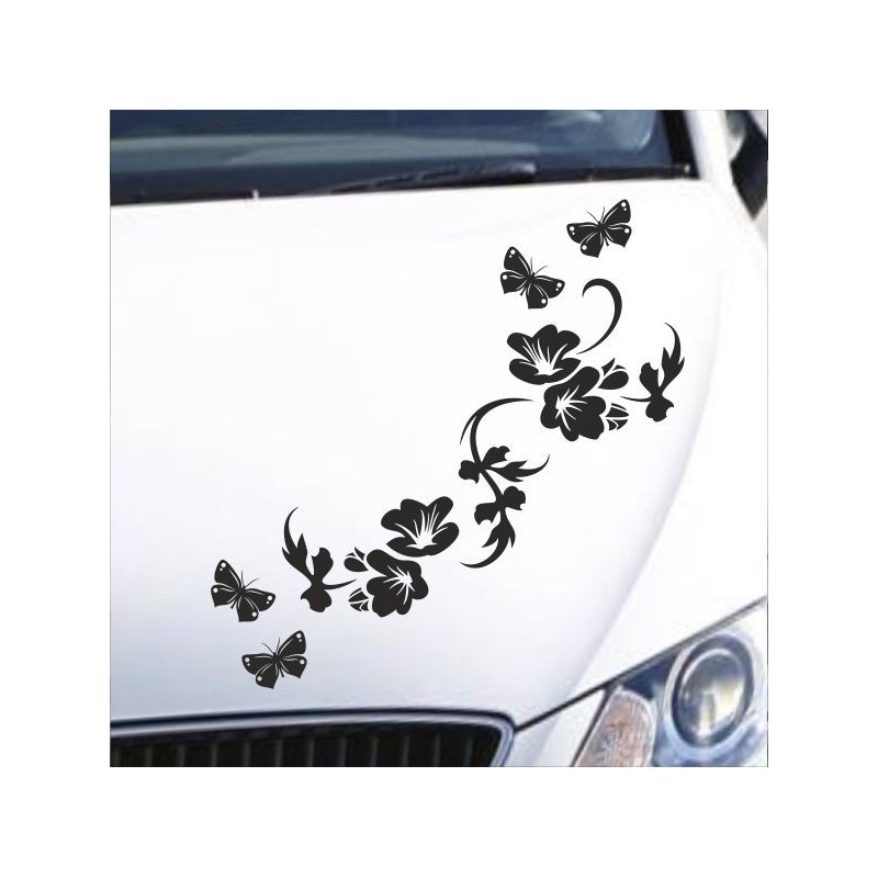 Aufkleber Auto Motorhaube Car Style Tuning Drache Tribal Dekor Rosen Blumen Schmetteringe Tattoo´s Fun Comic Flower Tiere