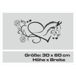 Aufleber Auto Pferd Fohlen Stute Hengst Hufeisen Glück Spruch Dekor Stall Pferdehof Reiten Sport Familie Ponny Kinder