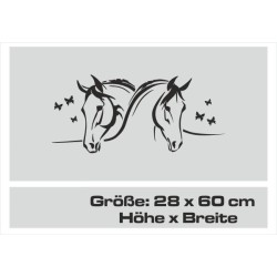 Aufleber Auto Pferd Fohlen Stute Hengst Hufeisen Glück Spruch Dekor Stall Pferdehof Reiten Sport Familie Ponny Kinder