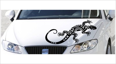 Motorhauben Aufkleber Auto Echse Gecko Salamander Tattoo Tribal Sticker  Lack & Glas - Der Dekor Aufkleber Shop