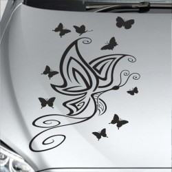 Aufkleber Auto Motorhaube Car Style Tuning Drache Tribal Dekor Rosen Blumen Schmetteringe Tattoo´s Fun Comic Flower Tiere