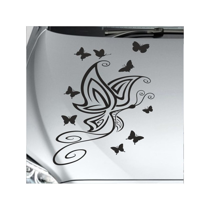 Aufkleber Auto Motorhaube Car Style Tuning Drache Tribal Dekor Rosen Blumen Schmetteringe Tattoo´s Fun Comic Flower Tiere