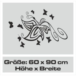 Aufkleber Auto Motorhaube Car Style Tuning Drache Tribal Dekor Rosen Blumen Schmetteringe Tattoo´s Fun Comic Flower Tiere