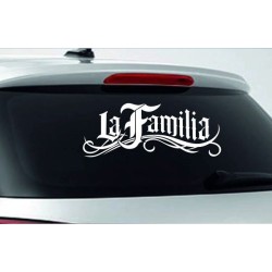 Aufkleber Auto Heckscheibe Car Tattoo Style La Familia Pferd Pferde Gecko Sprüche Power Blumen Ranke Fee Hexe Faultier Kolben
