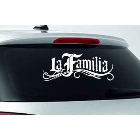 Aufkleber Auto Heckscheibe Car Tattoo Style La Familia Pferd Pferde Gecko Sprüche Power Blumen Ranke Fee Hexe Faultier Kolben