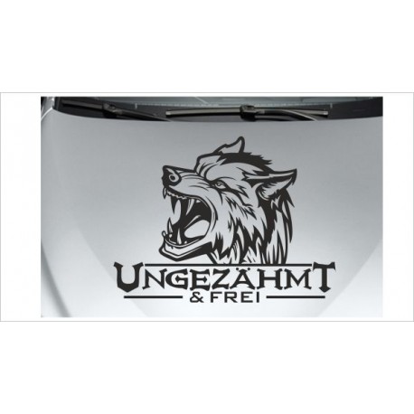 Odin´s Wölfe Walhalla Wikinger Wolf Ungezähmt & Frei Unbeugsam   Aufkleber Auto Tattoo Car Style Sticker