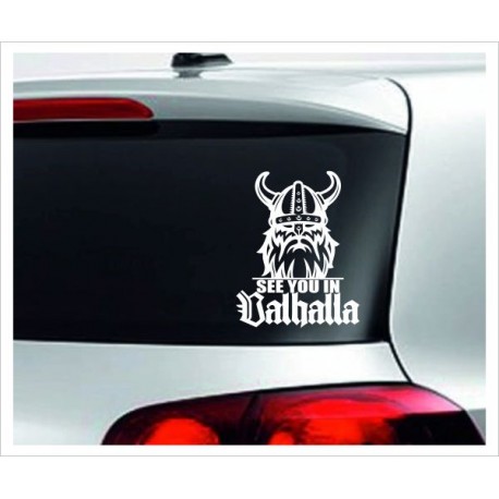 Walhalla see you in valhalla Wikinger Viking Aufkleber Auto Car Stye Tattoo Heckscheibe Lack & Glas