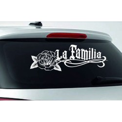 Aufkleber Auto Heckscheibe Car Tattoo Style La Familia Pferd Pferde Gecko Sprüche Power Blumen Ranke Fee Hexe Faultier Kolben