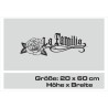 Aufkleber Auto Heckscheibe Car Tattoo Style La Familia Pferd Pferde Gecko Sprüche Power Blumen Ranke Fee Hexe Faultier Kolben