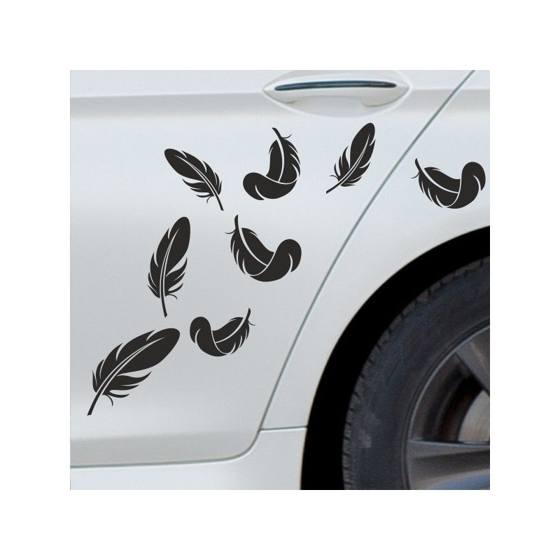 Aufkleber SET Auto Heckscheibe Car Tattoo Style La Familia Pferd Gecko Sprüche Power Blumen Ranke Fee Hexe Faultier Kolben