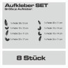 Aufkleber SET Auto Heckscheibe Car Tattoo Style La Familia Pferd Gecko Sprüche Power Blumen Ranke Fee Hexe Faultier Kolben