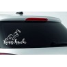 Aufkleber Auto Heckscheibe Car Tattoo Style La Familia Pferd Pferde Gecko Sprüche Power Blumen Ranke Fee Hexe Faultier Kolben