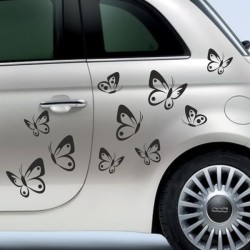 Aufkleber SET Auto Heckscheibe Car Tattoo Style La Familia Pferd Gecko Sprüche Power Blumen Ranke Fee Hexe Faultier Kolben