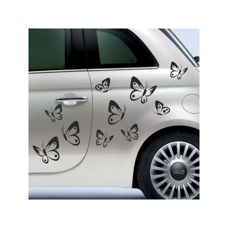 Aufkleber SET Auto Heckscheibe Car Tattoo Style La Familia Pferd Gecko Sprüche Power Blumen Ranke Fee Hexe Faultier Kolben