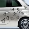 Aufkleber SET Auto Heckscheibe Car Tattoo Style La Familia Pferd Gecko Sprüche Power Blumen Ranke Fee Hexe Faultier Kolben