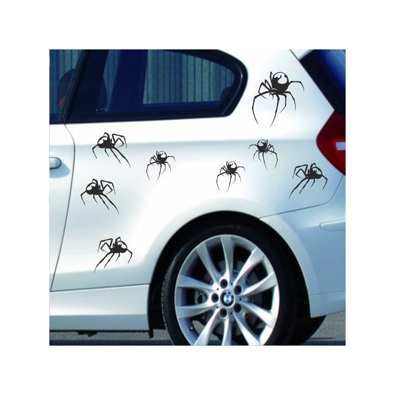 Aufkleber SET Auto Heckscheibe Car Tattoo Style La Familia Pferd Gecko Sprüche Power Blumen Ranke Fee Hexe Faultier Kolben