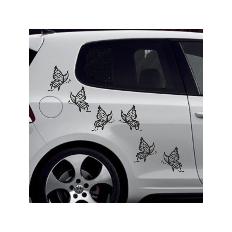 Aufkleber SET Auto Heckscheibe Car Tattoo Style La Familia Pferd Gecko Sprüche Power Blumen Ranke Fee Hexe Faultier Kolben
