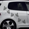 Aufkleber SET Auto Heckscheibe Car Tattoo Style La Familia Pferd Gecko Sprüche Power Blumen Ranke Fee Hexe Faultier Kolben