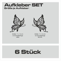 Aufkleber SET Auto Heckscheibe Car Tattoo Style La Familia Pferd Gecko Sprüche Power Blumen Ranke Fee Hexe Faultier Kolben