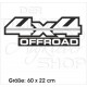 4x4 Aufkleber 60 cm Auto Safari Offroad OFF ROAD  Allrad Race Fahrzeug Beschriftung