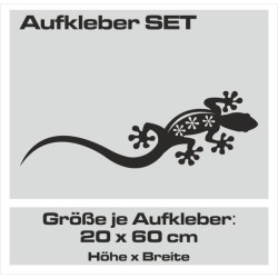 Aufkleber SET Auto Heckscheibe Car Tattoo Style La Familia Pferd Gecko Sprüche Power Blumen Ranke Fee Hexe Faultier Kolben