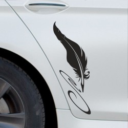 Aufkleber SET Auto Heckscheibe Car Tattoo Style La Familia Pferd Gecko Sprüche Power Blumen Ranke Fee Hexe Faultier Kolben